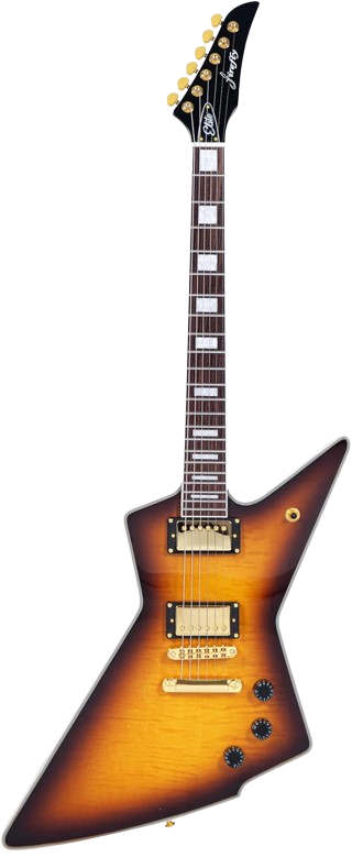 Red Burst Color Body Electric Guitar with Mahogany and Rosewood